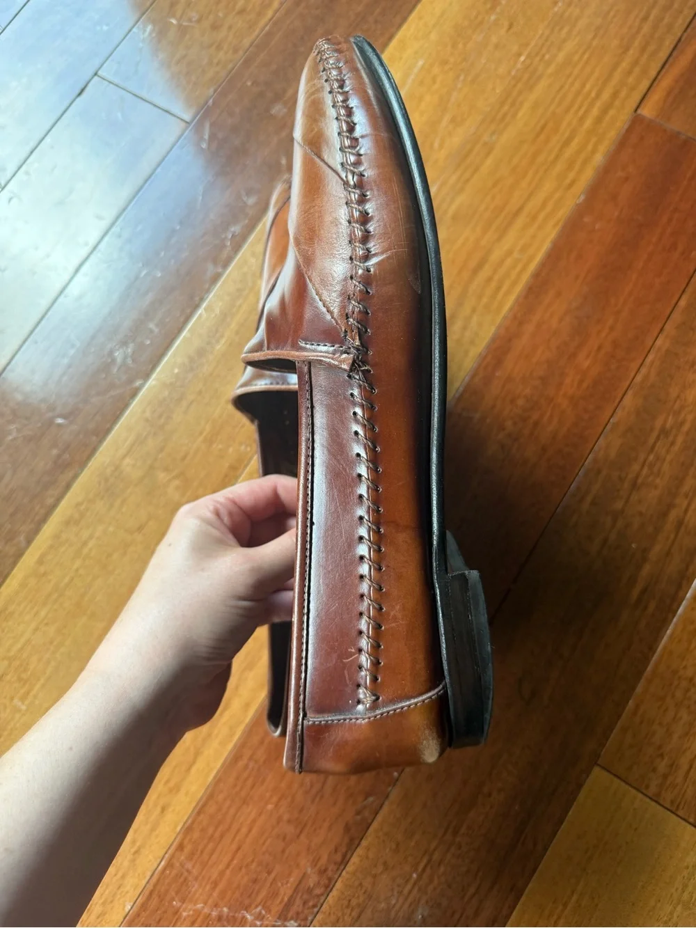 Men’s Vintage Georgio Brutini Brown Leather Slip-On Loafers